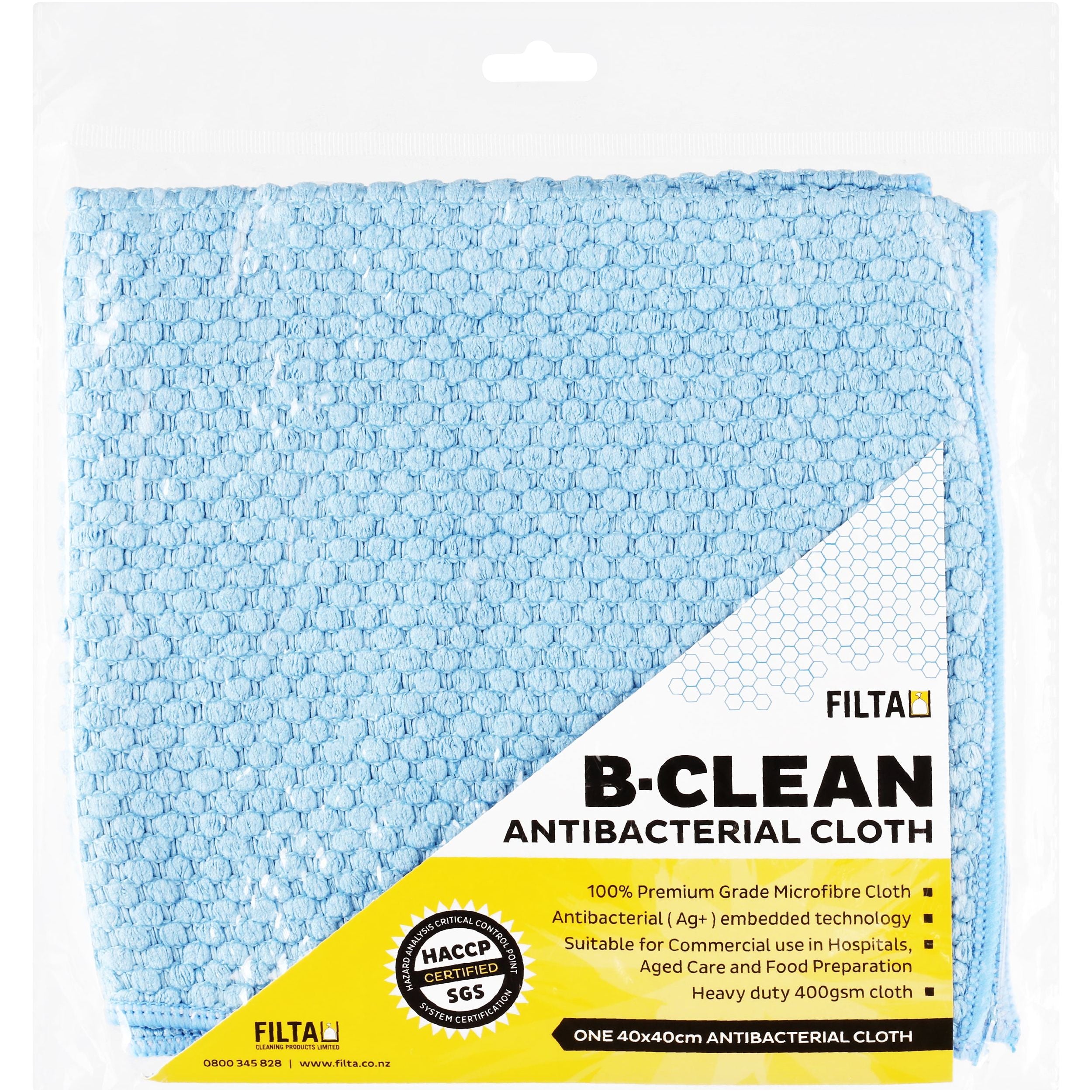 Filta B-clean antibacterial microfibre cloth blue 40cm x 40cm