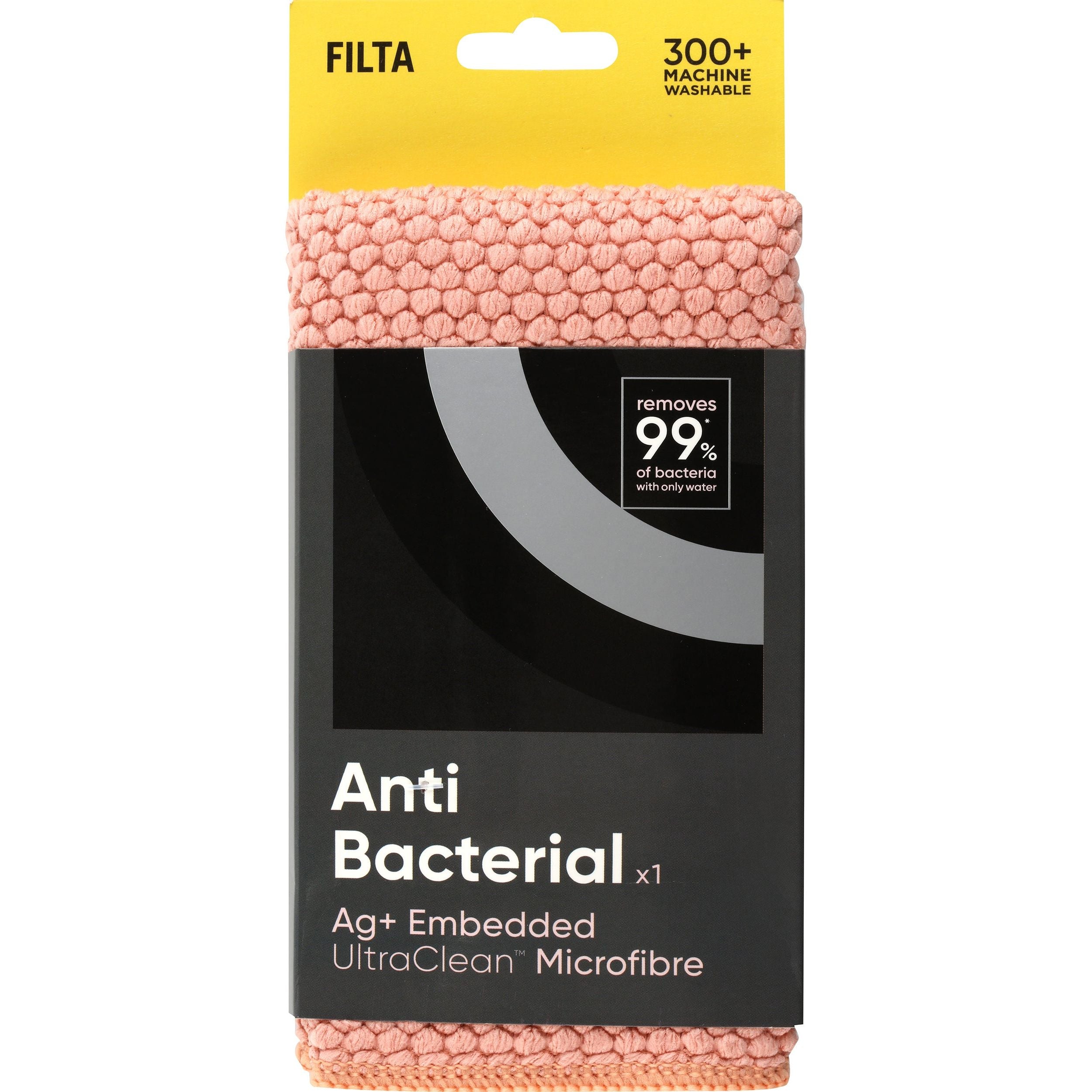 Filta anti bacterial AG+ dusty pink microfibre cloth 35cm x 35cm