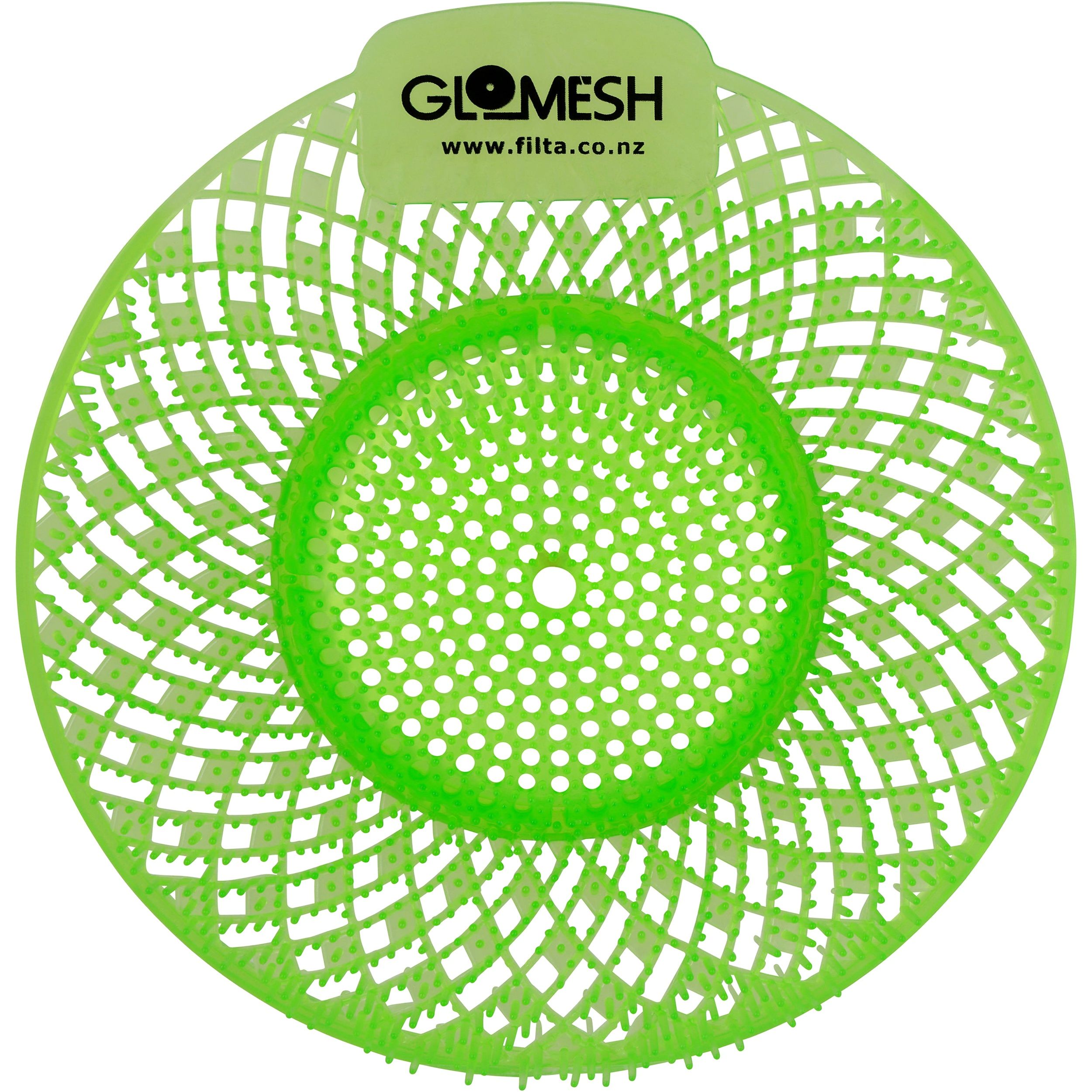 GLOMESH Spiral Biological Urinal Screen with Anti Splash - Cucumber - 10 PACK
