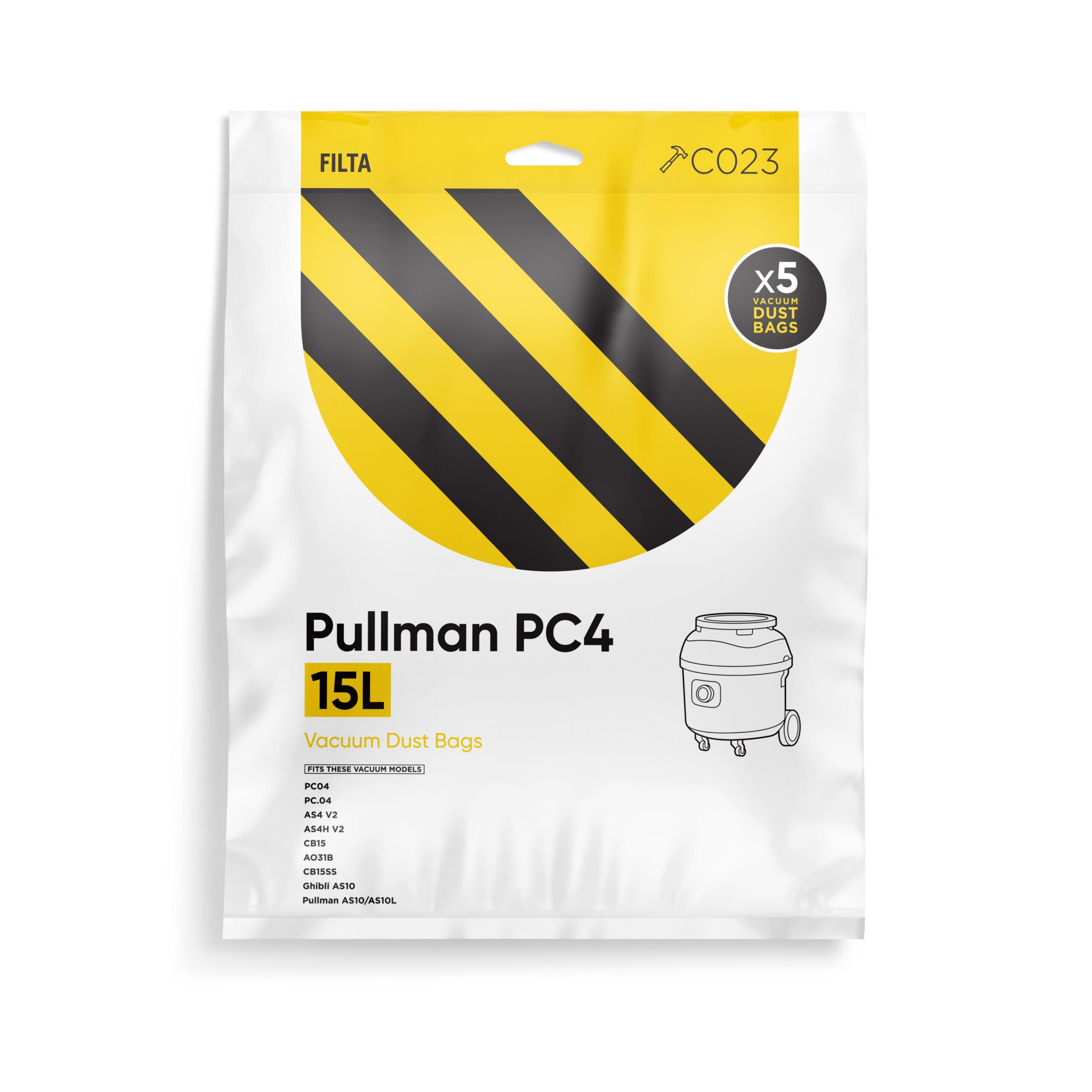 FILTA PULLMAN PC4.0 SMS MULTI LAYERED VACUUM CLEANER BAGS 5 PACK (CO23)