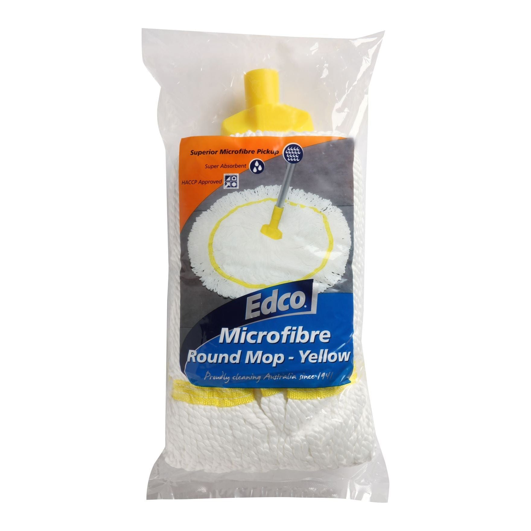 Edco microfibre round mop head yellow - 350g/27cm - Image 3