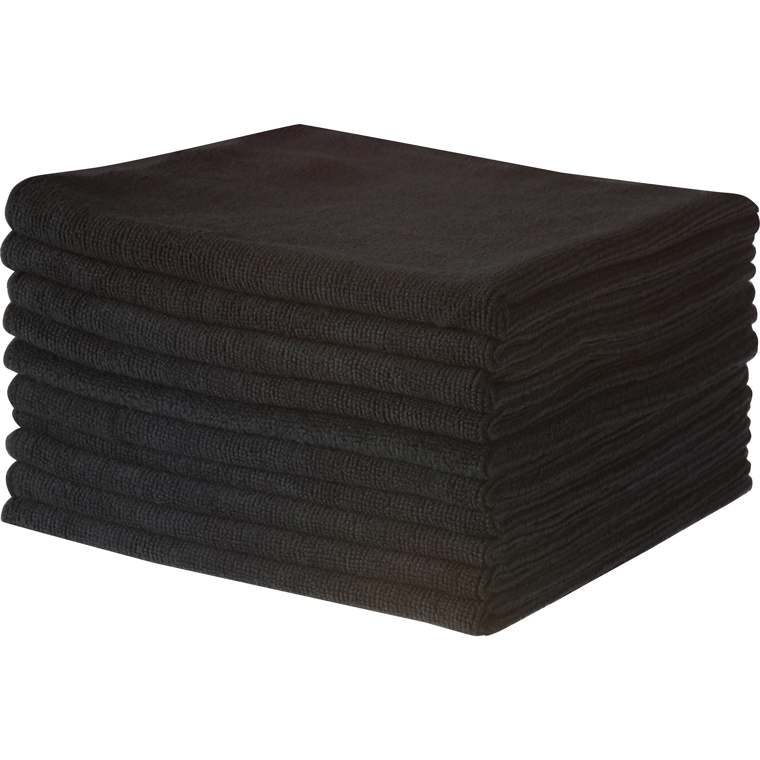 FILTA COMMERCIAL MICROFIBRE CLOTH BLACK 40CM X 40CM - 10 PACK