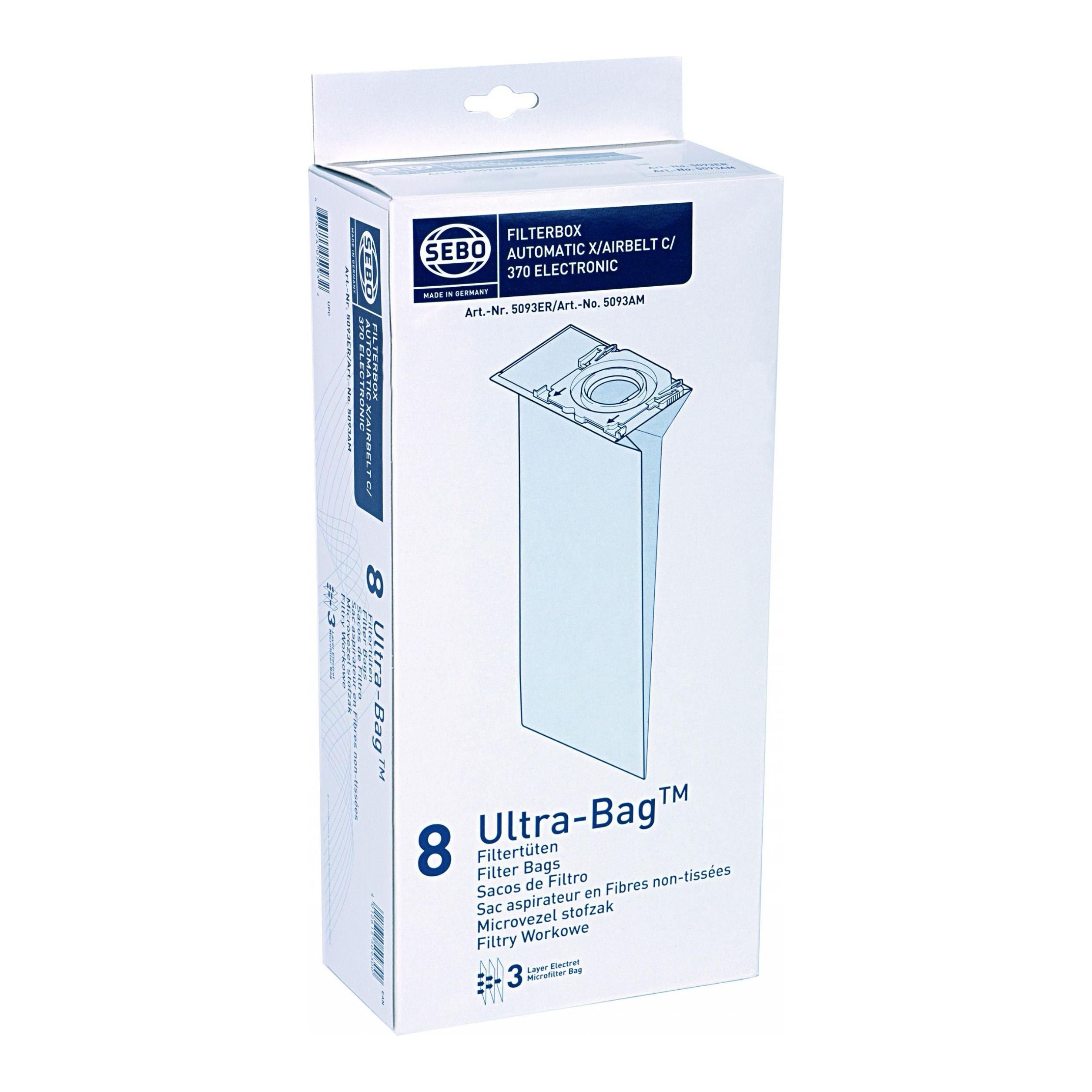 Sebo domestic SMS multi layered vacuum cleaner bags 8 pack - Image 2