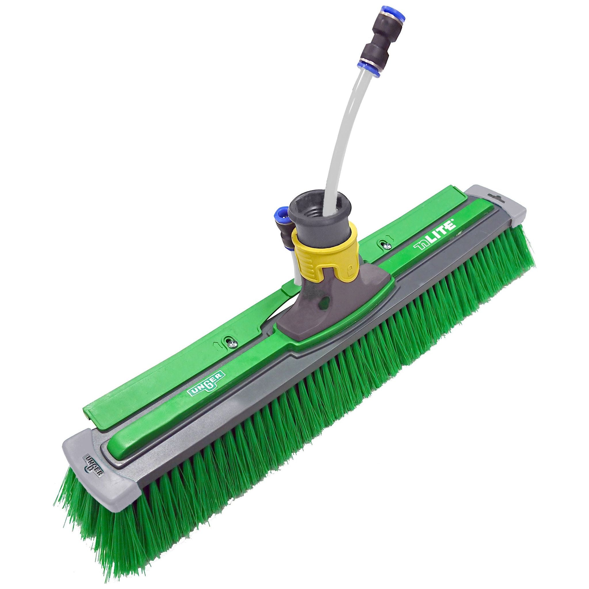 Unger power brush, bumper, swivel function, rinse bar 42cm - green spliced bristles