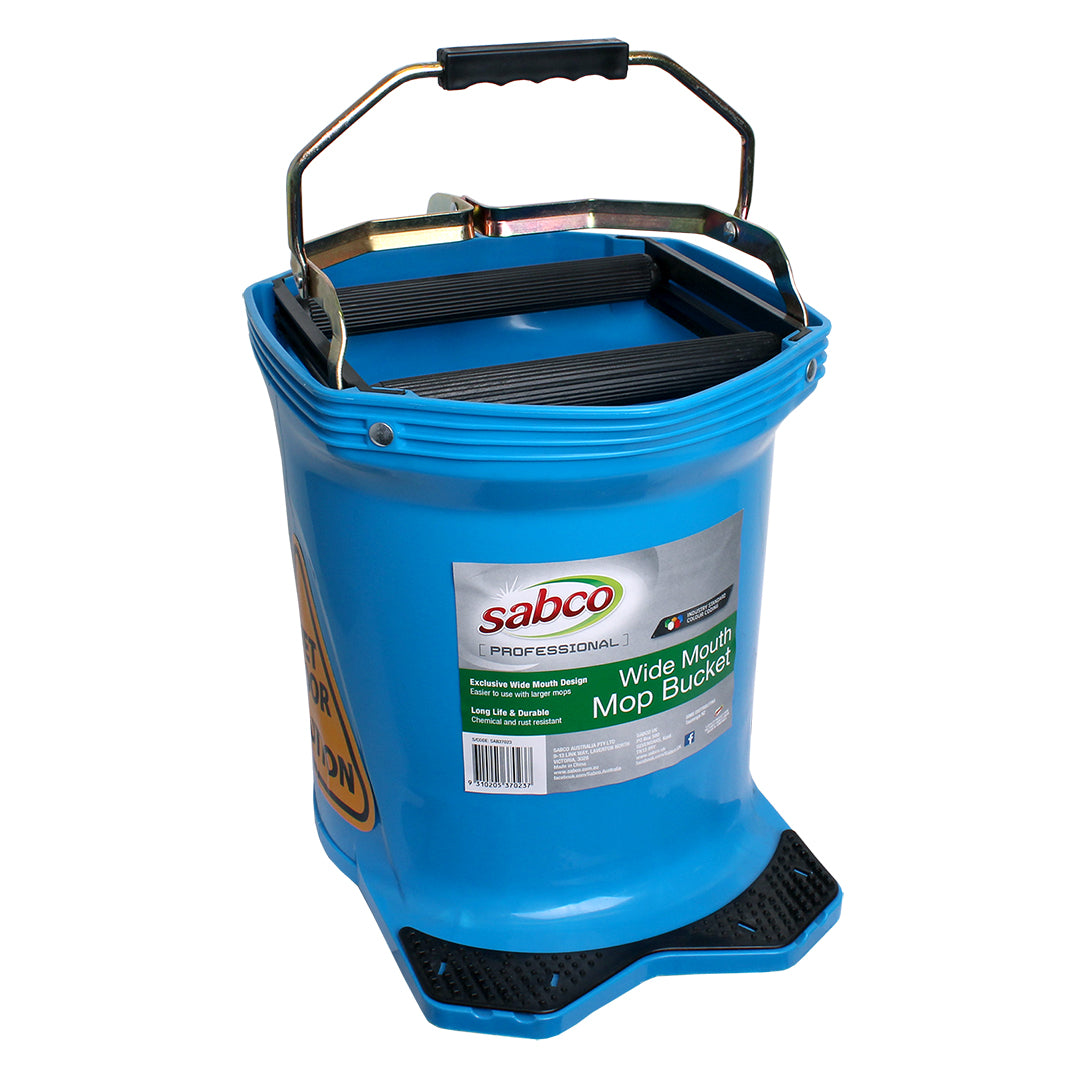 SABCO WIDE MOUTH 16LT MOP BUCKET BLUE - 2 PACK