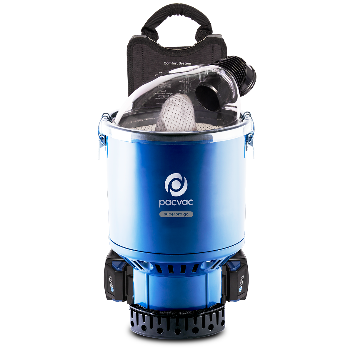 PACVAC SUPERPRO GO BATTERY BACKPACK VACUUM CLEANER