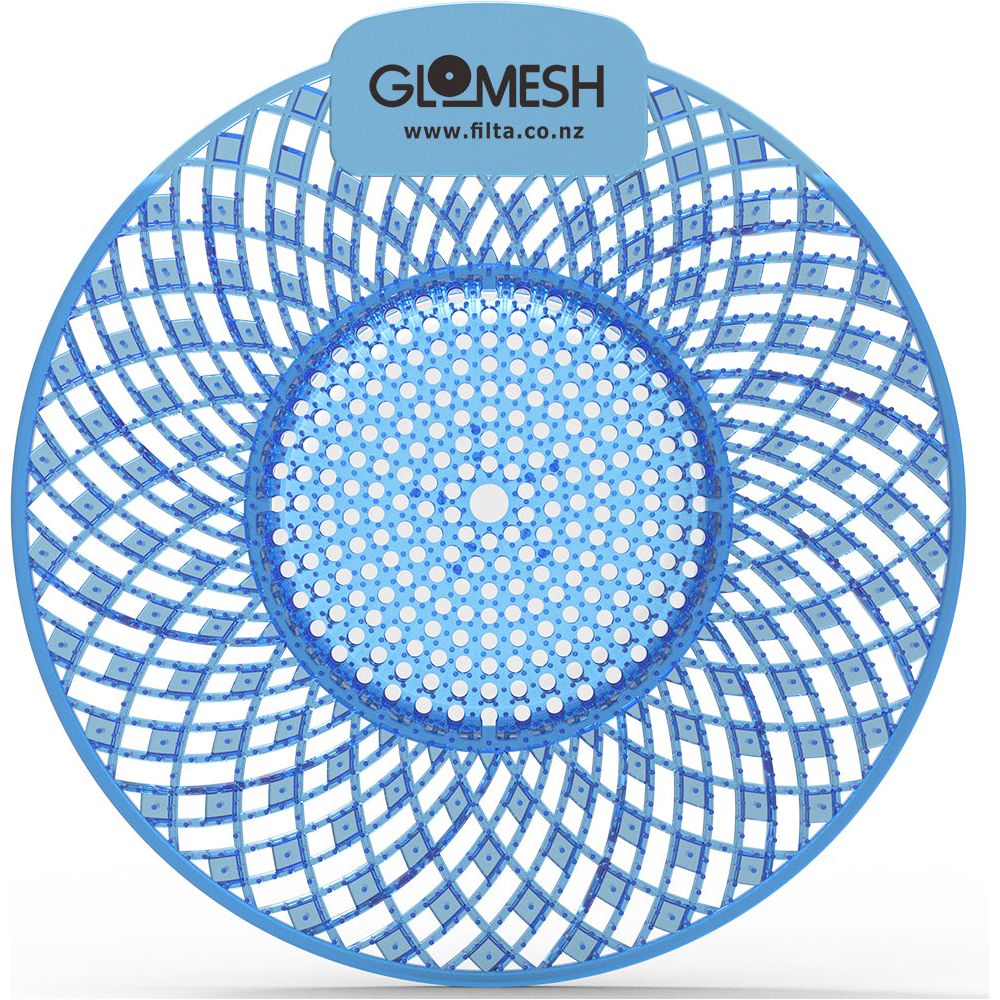 GLOMESH Spiral Biological Urinal Screen with Anti Splash - Mountain Air - 10 PACK