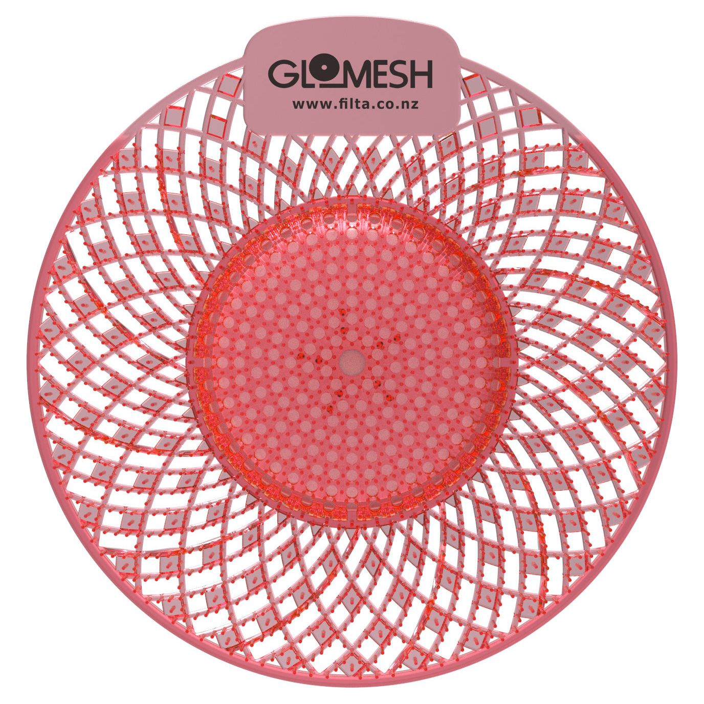 GLOMESH Spiral Biological Urinal Screen with Anti Splash - Mango - 10 PACK