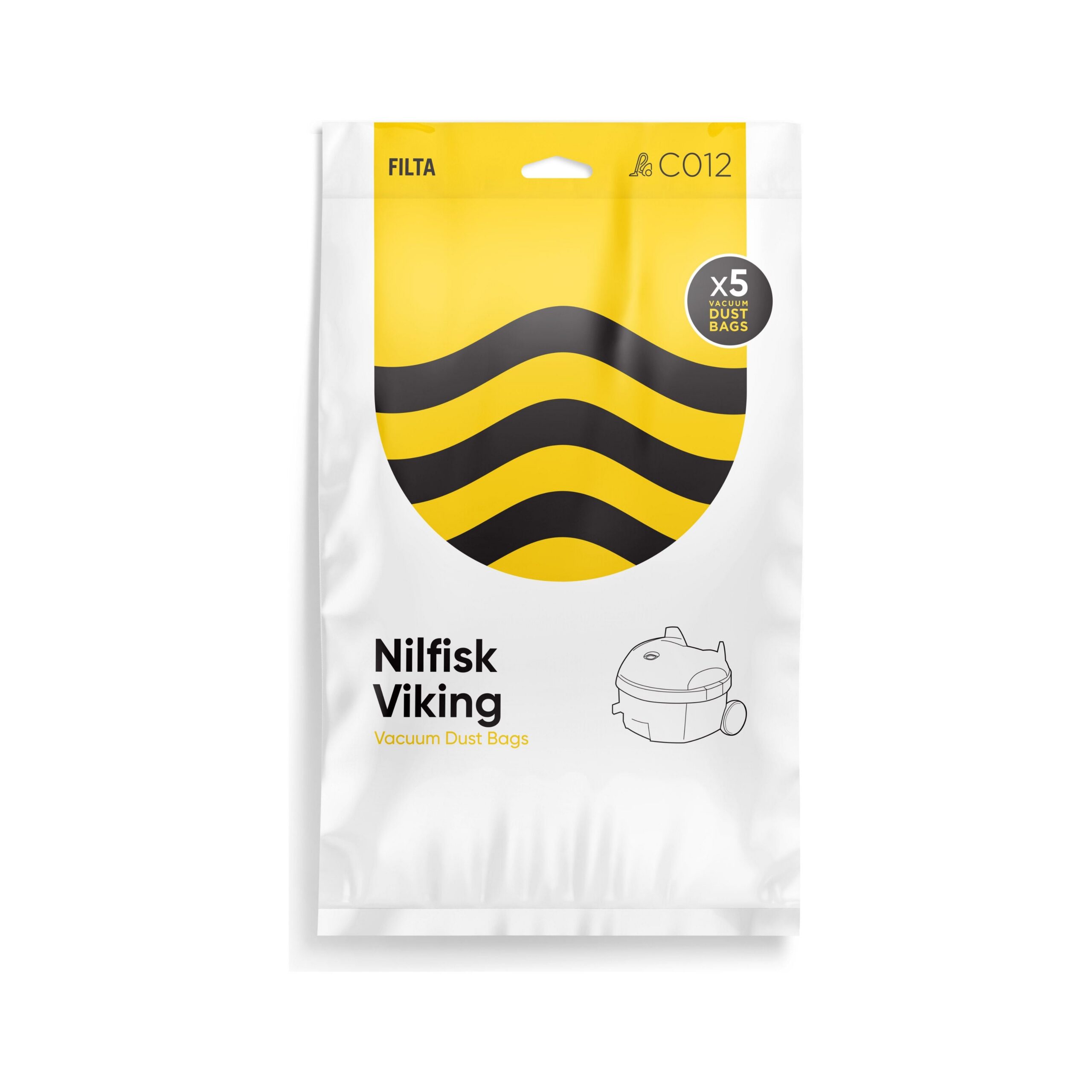 FILTA NILFISK VIKING SMS MULTI LAYERED VACUUM CLEANER BAGS 5 PACK (C012)