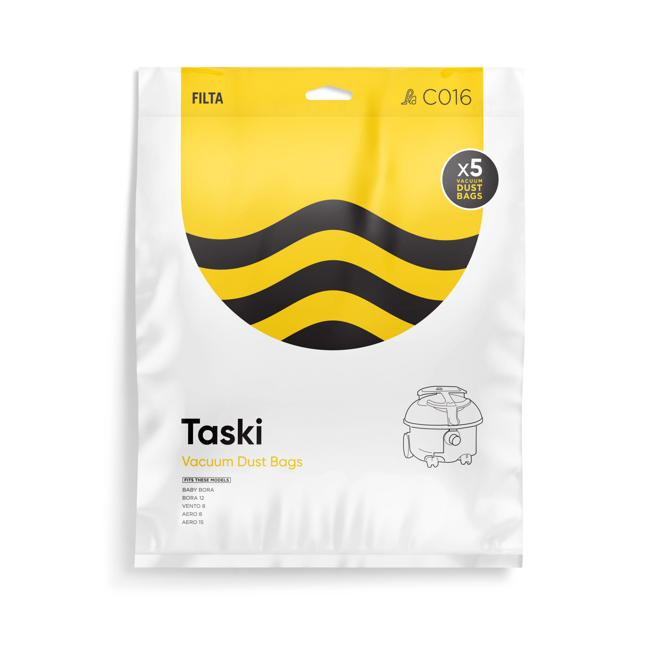 Filta Taski SMS multi layered vacuum cleaner bags 5 pack (C016)