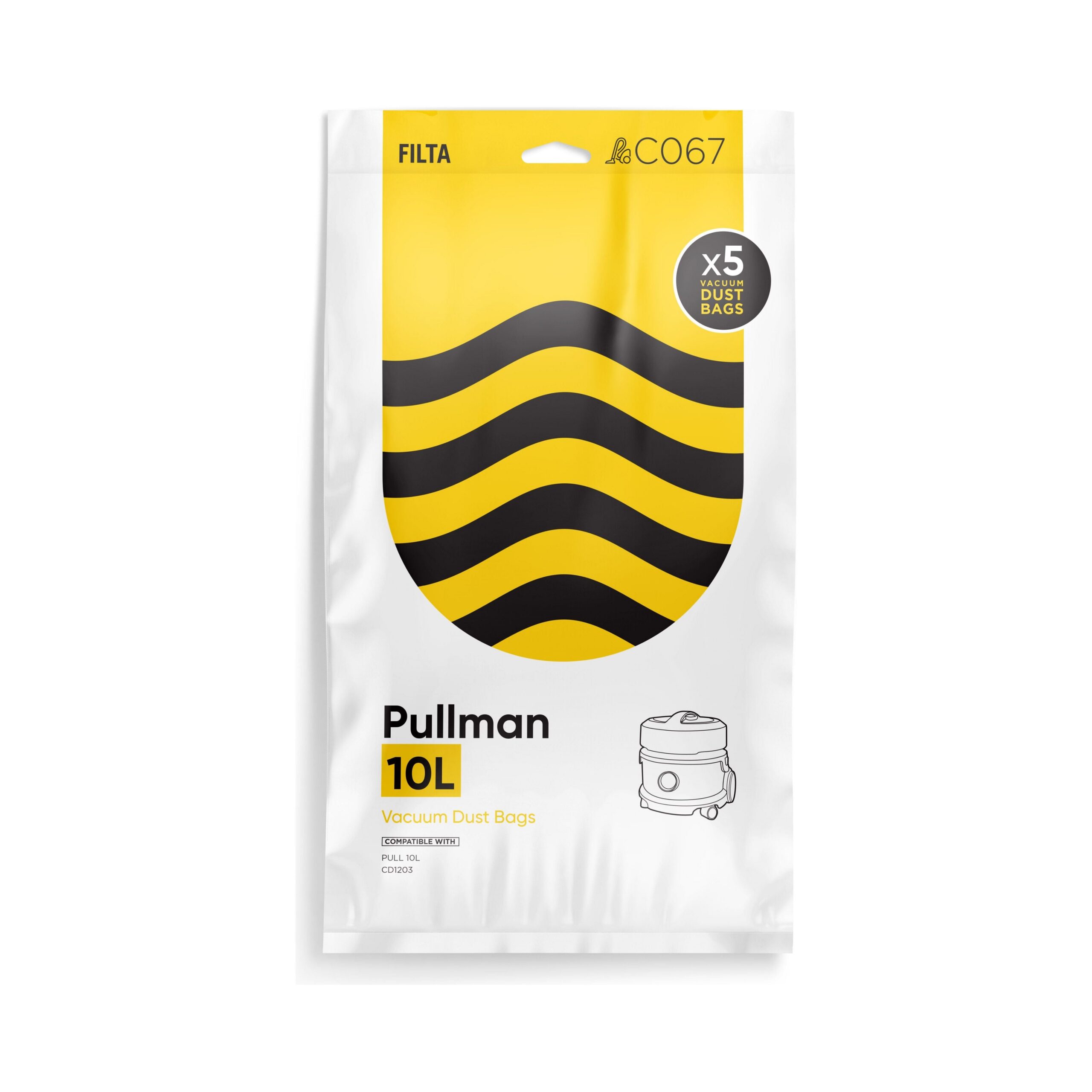 Filta Pullman 10Lt SMS multi layered vacuum cleaner bags 5 pack (C067)