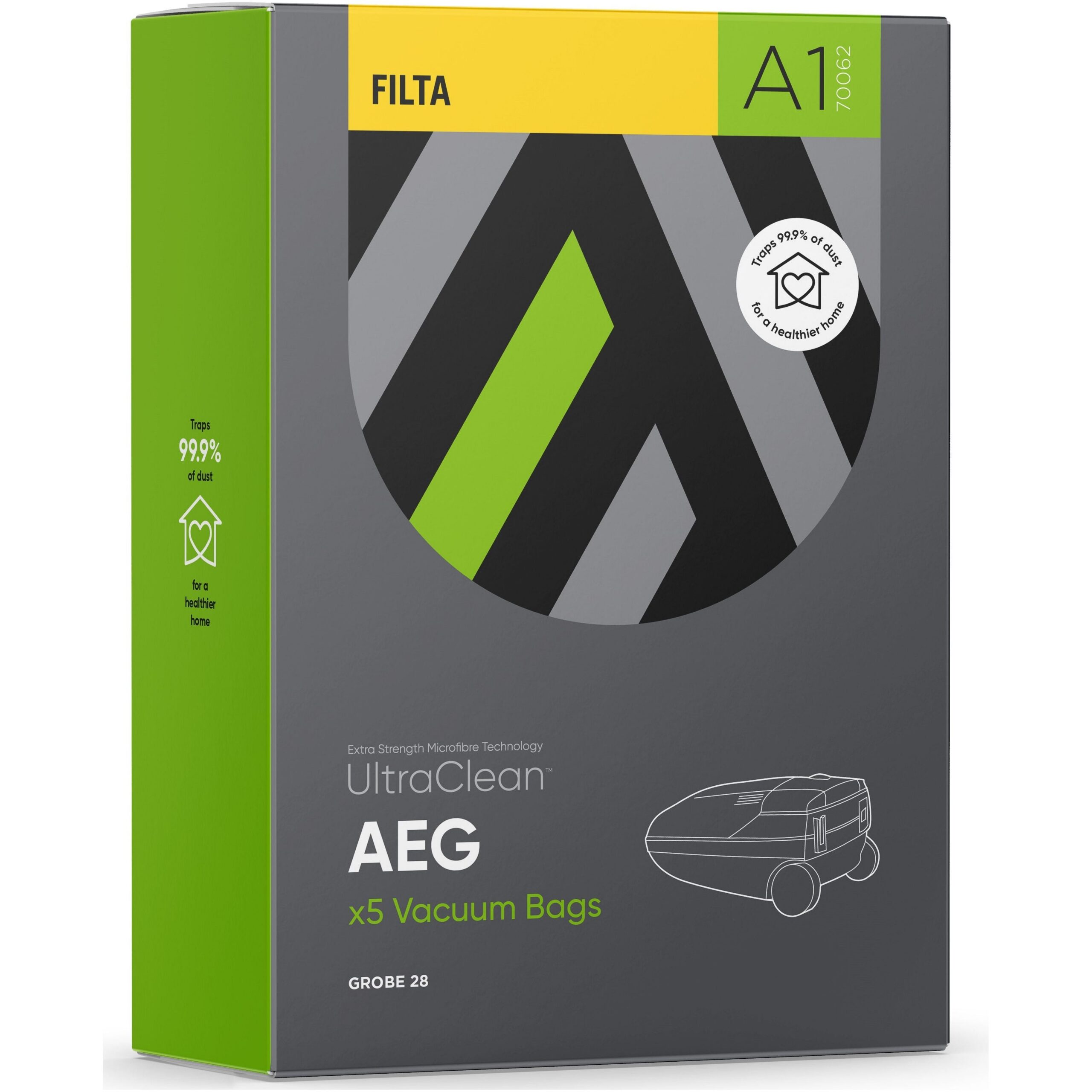 A1 - ULTRACLEAN AEG GROBE 28 SMS MULTI LAYERED VACUUM BAGS 5 PACK