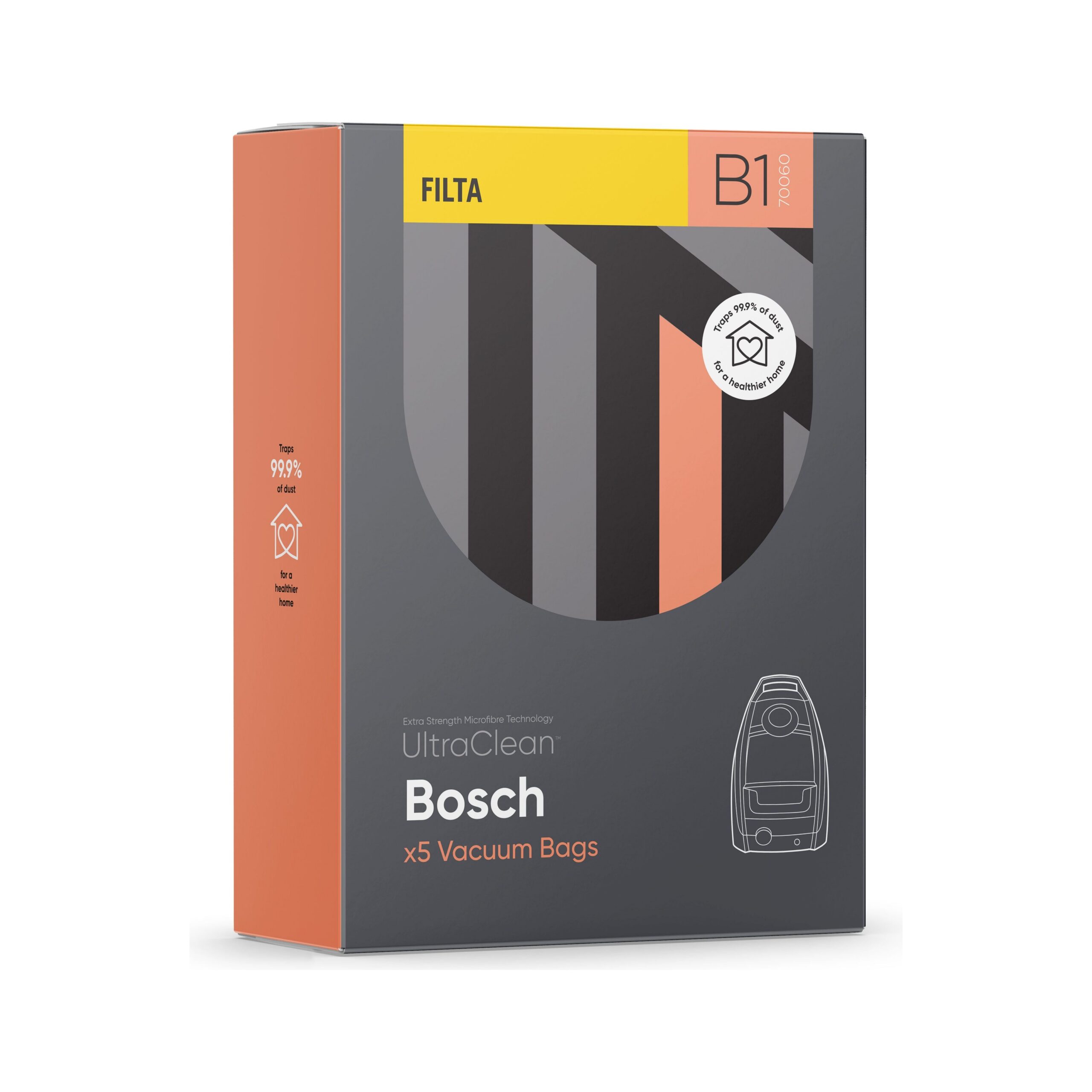 B1- FILTA BOSCH SIEMENS HPF BS7 SMS MULTI LAYERED VACUUM CLEANER BAGS 5 PACK
