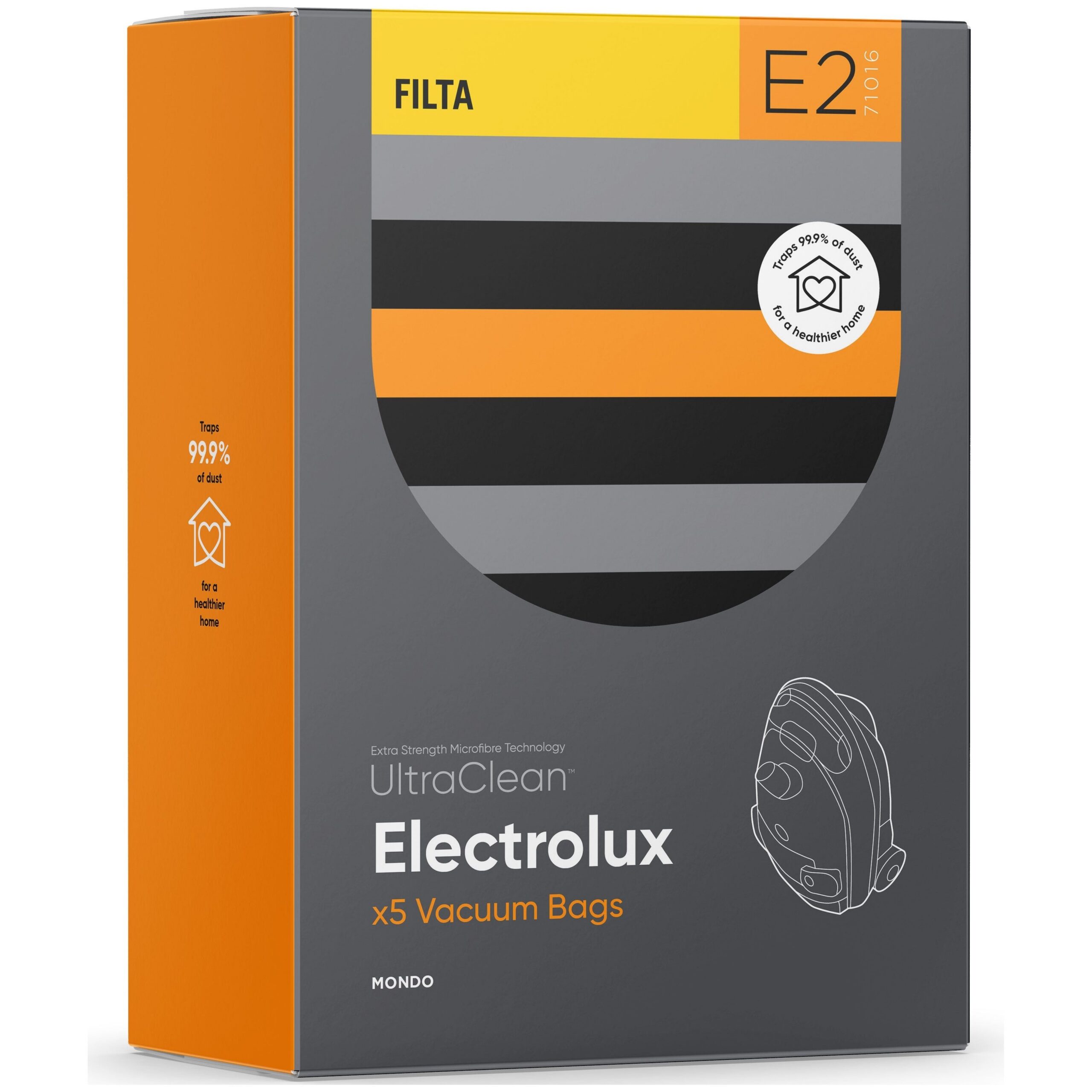 E2 - ULTRACLEAN ELECTROLUX MONDO SMS MULTI LAYERED VACUUM BAGS 5 PACK