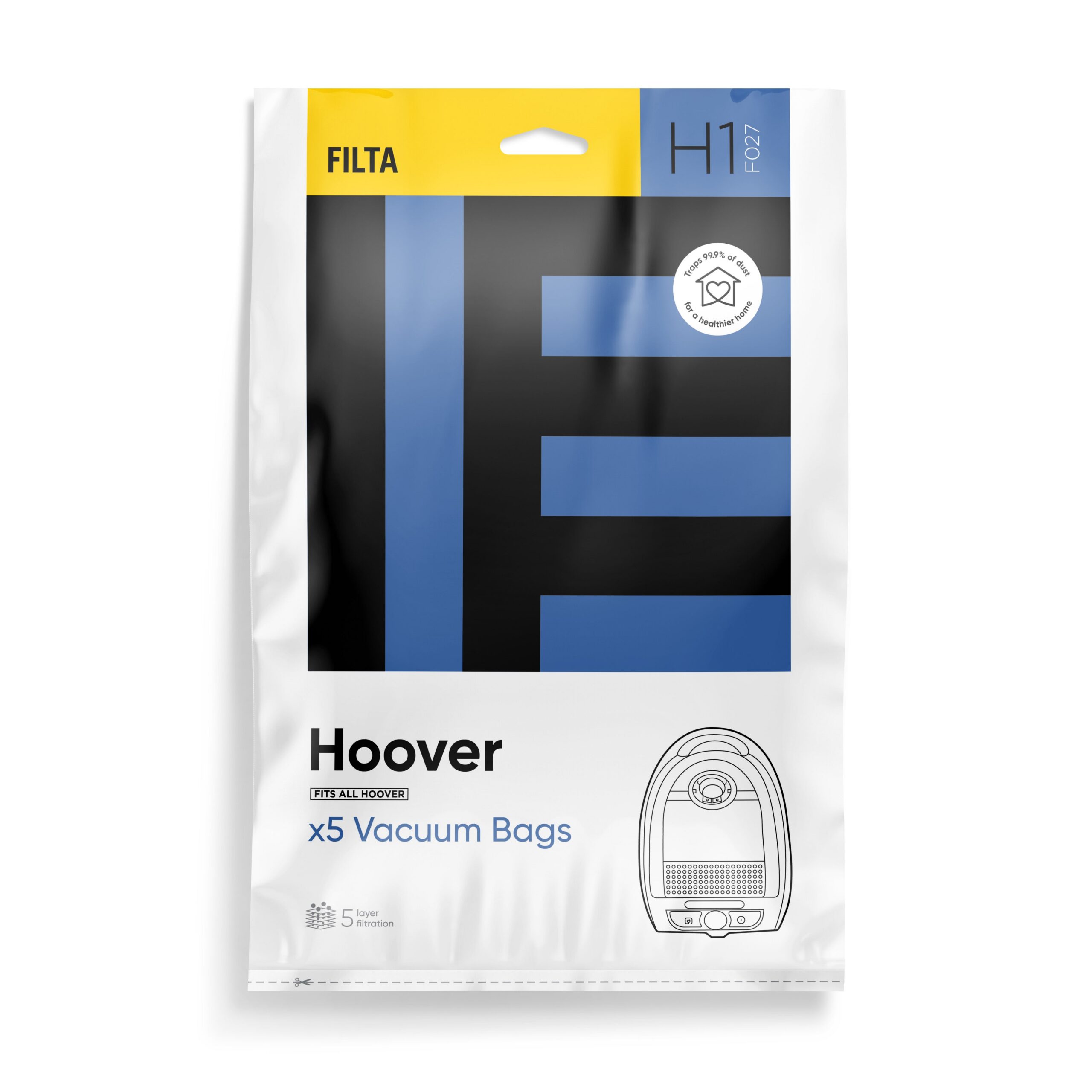 H1 - Filta Hoover SMS multi layered vacuum bags 5 pk