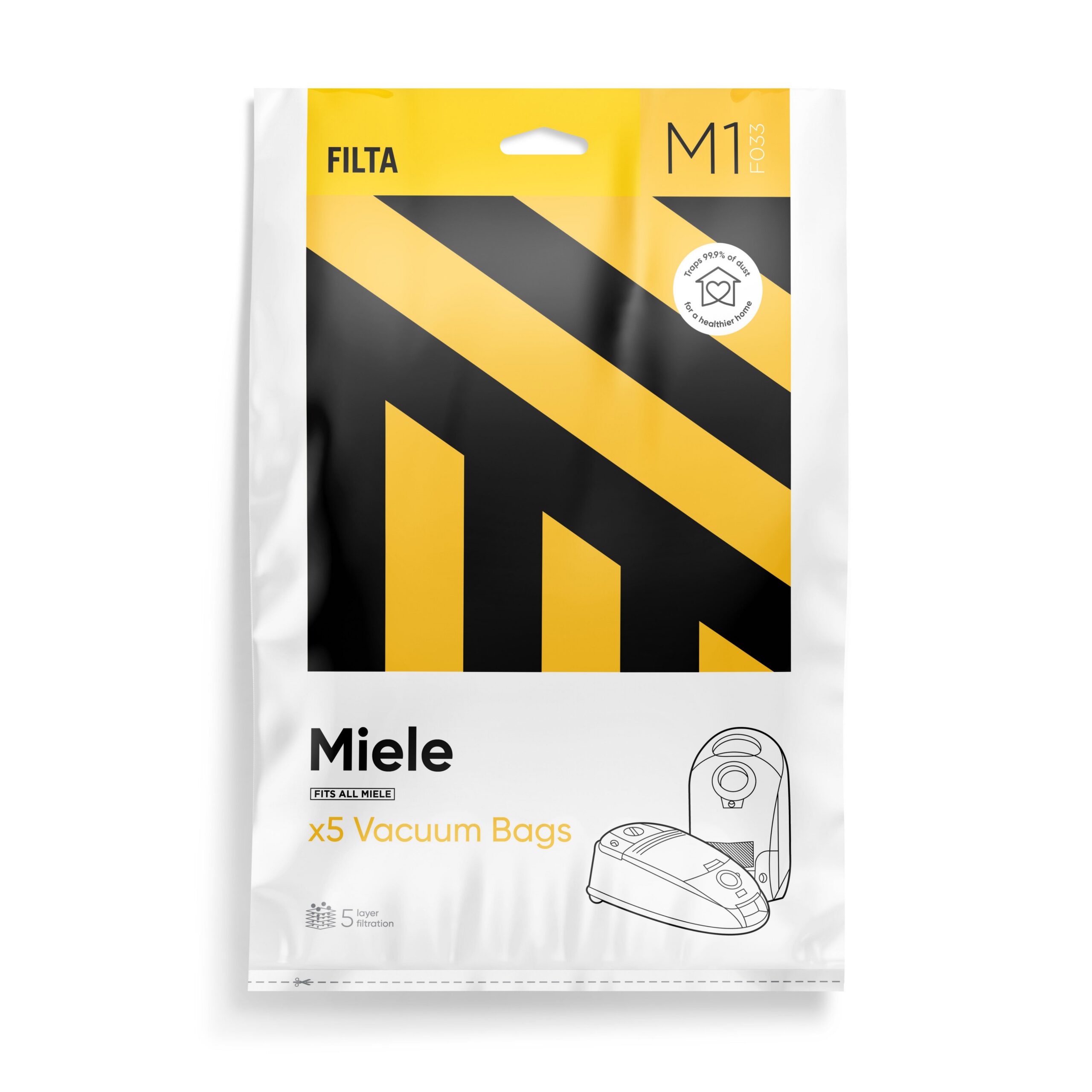 M1 - Filta Miele SMS multi layered vacuum bags 5 pk