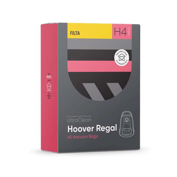 H4 - Ultraclean Hoover regal SMS multi layered vacuum bags 5 pack