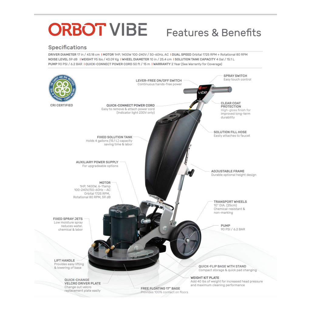 Orbot Vibe 43cm Electric Orbital Scrubber - Image 5