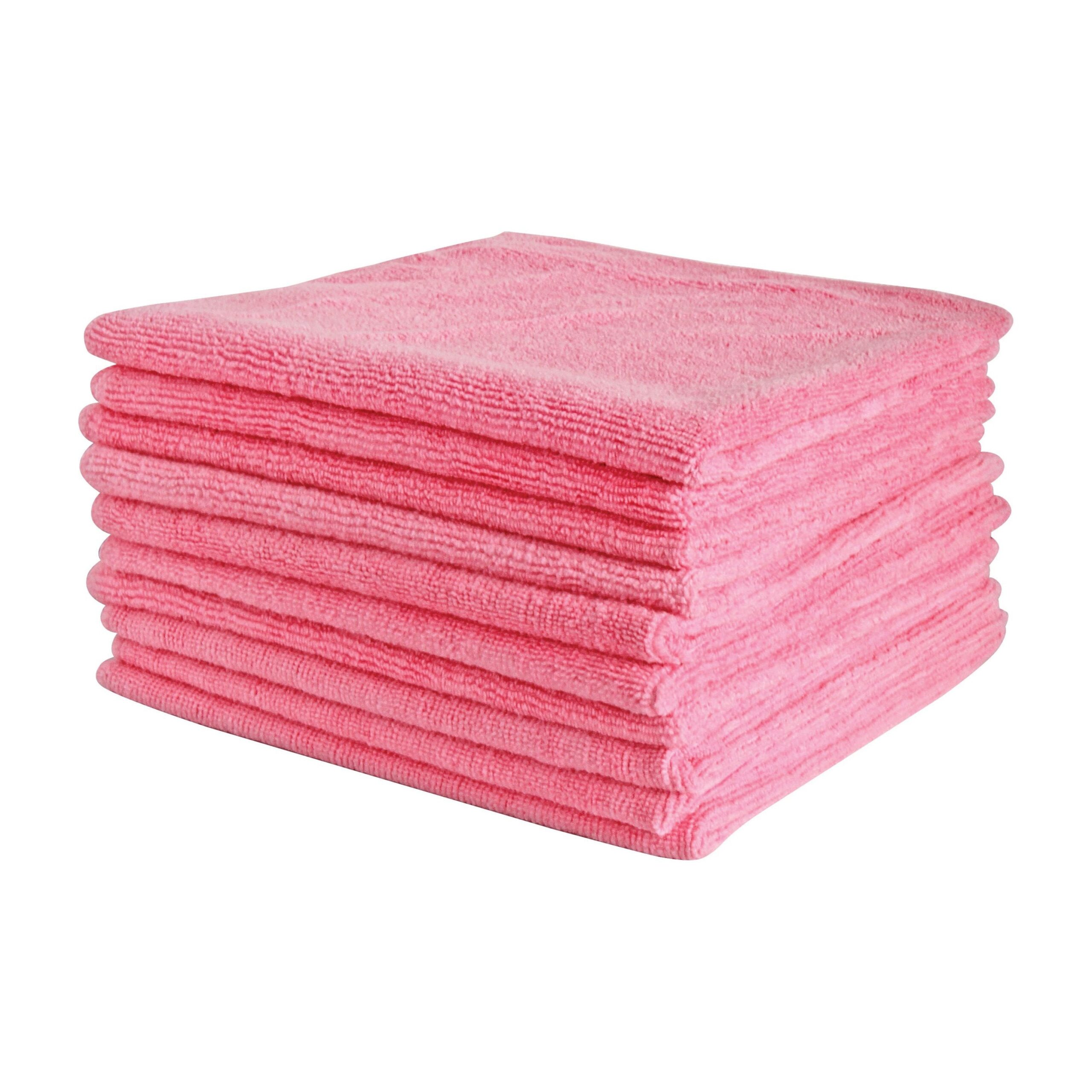 FILTA COMMERCIAL MICROFIBRE CLOTH PINK 40CM X 40CM - 10 PACK