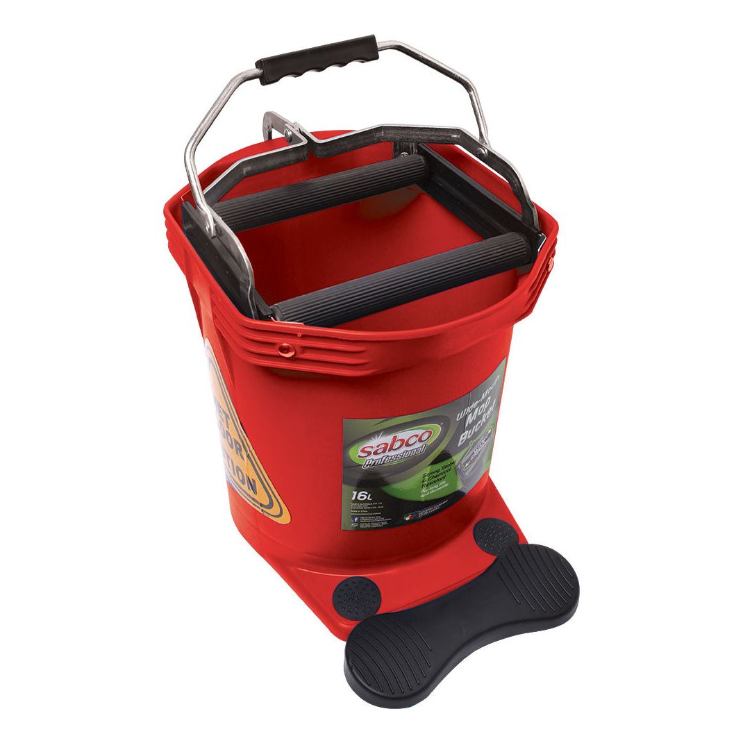 SABCO WIDE MOUTH 16LT MOP BUCKET RED