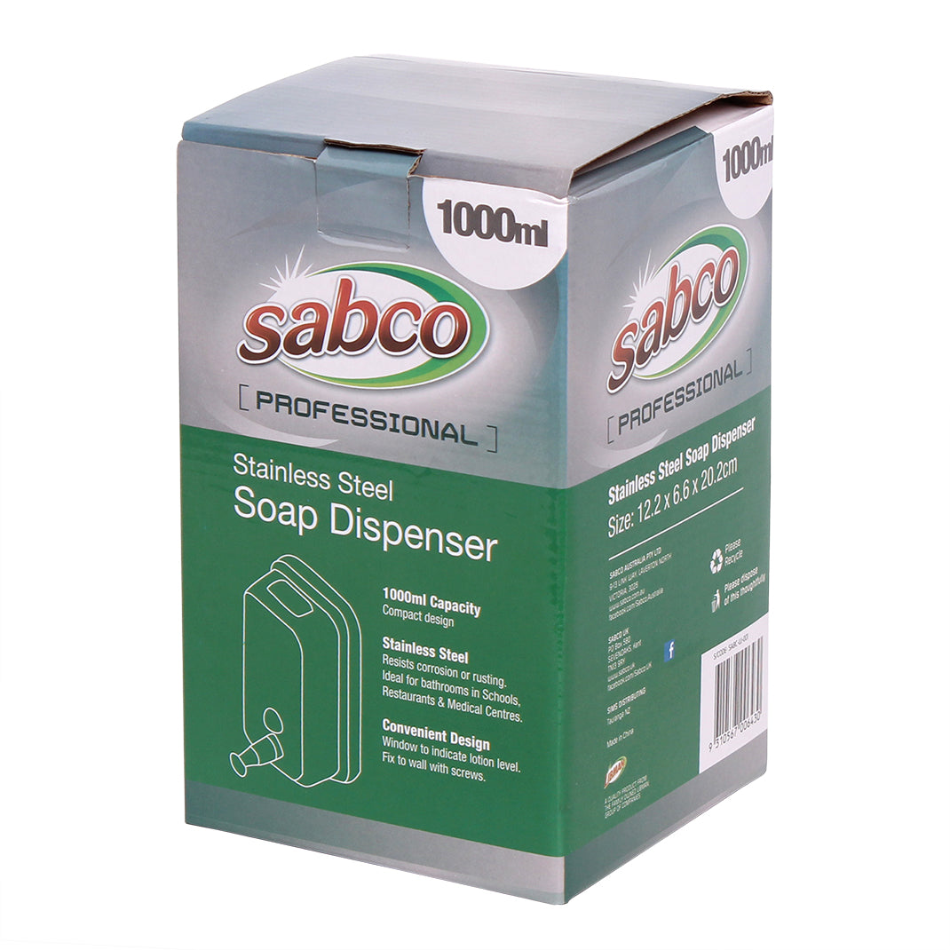 SABCO STAINLESS STEEL SOAP DISPENSER 1000ML - Image 2