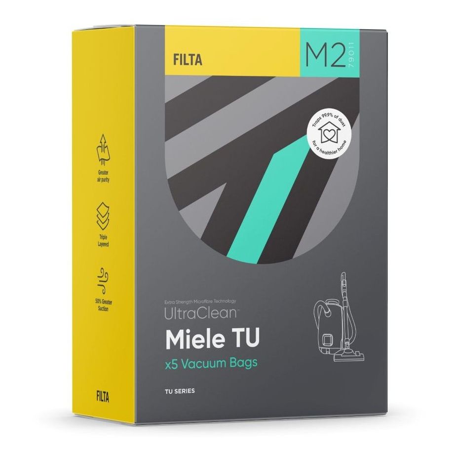M2 - Ultraclean Miele tu-guard series SMS multi layered vacuum bags 5 pack
