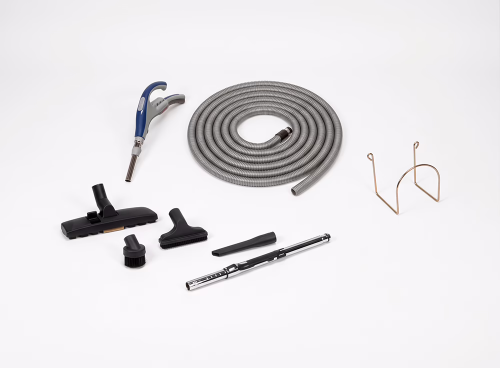 9.0 metre switched vacuum hose set with attachments